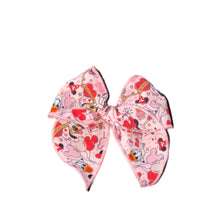 Load image into Gallery viewer, La La Love Valentine’s Serged Bows – Clip Hair Bows