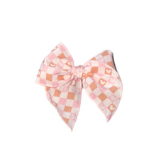 Load image into Gallery viewer, La La Love Valentine’s Serged Bows – Clip Hair Bows