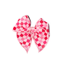 Load image into Gallery viewer, La La Love Valentine’s Serged Bows – Clip Hair Bows
