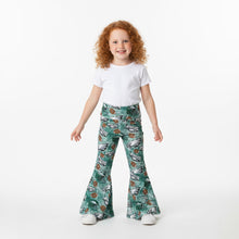 Load image into Gallery viewer, Kelly Green Birds Bellbottoms – Baby, Toddler & Kids Football Pants