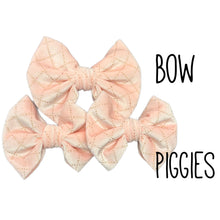 Load image into Gallery viewer, Velvet Argyle Baby Pink Bow