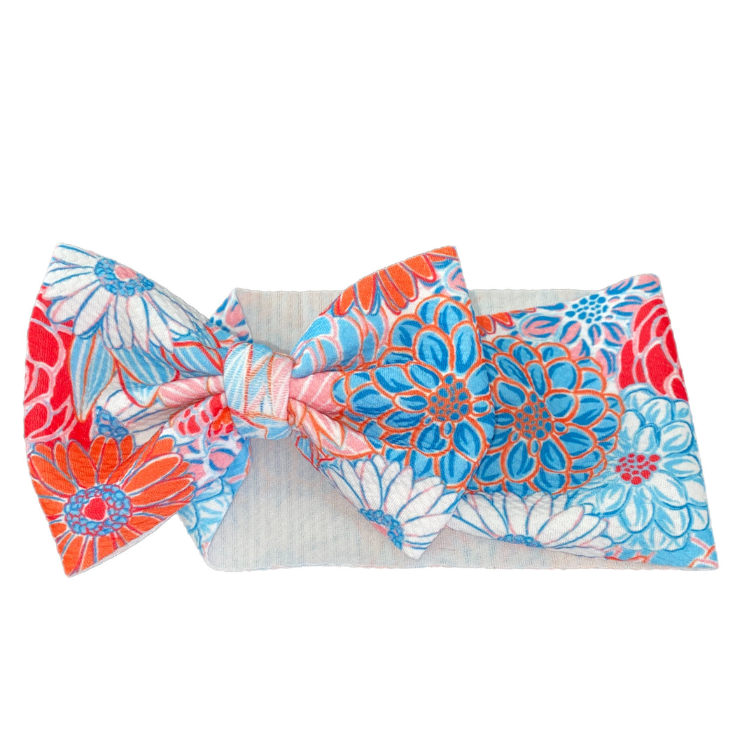 Sunset Florals Bow