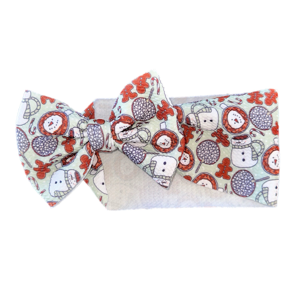 Snowmen & Marshmallows Bow