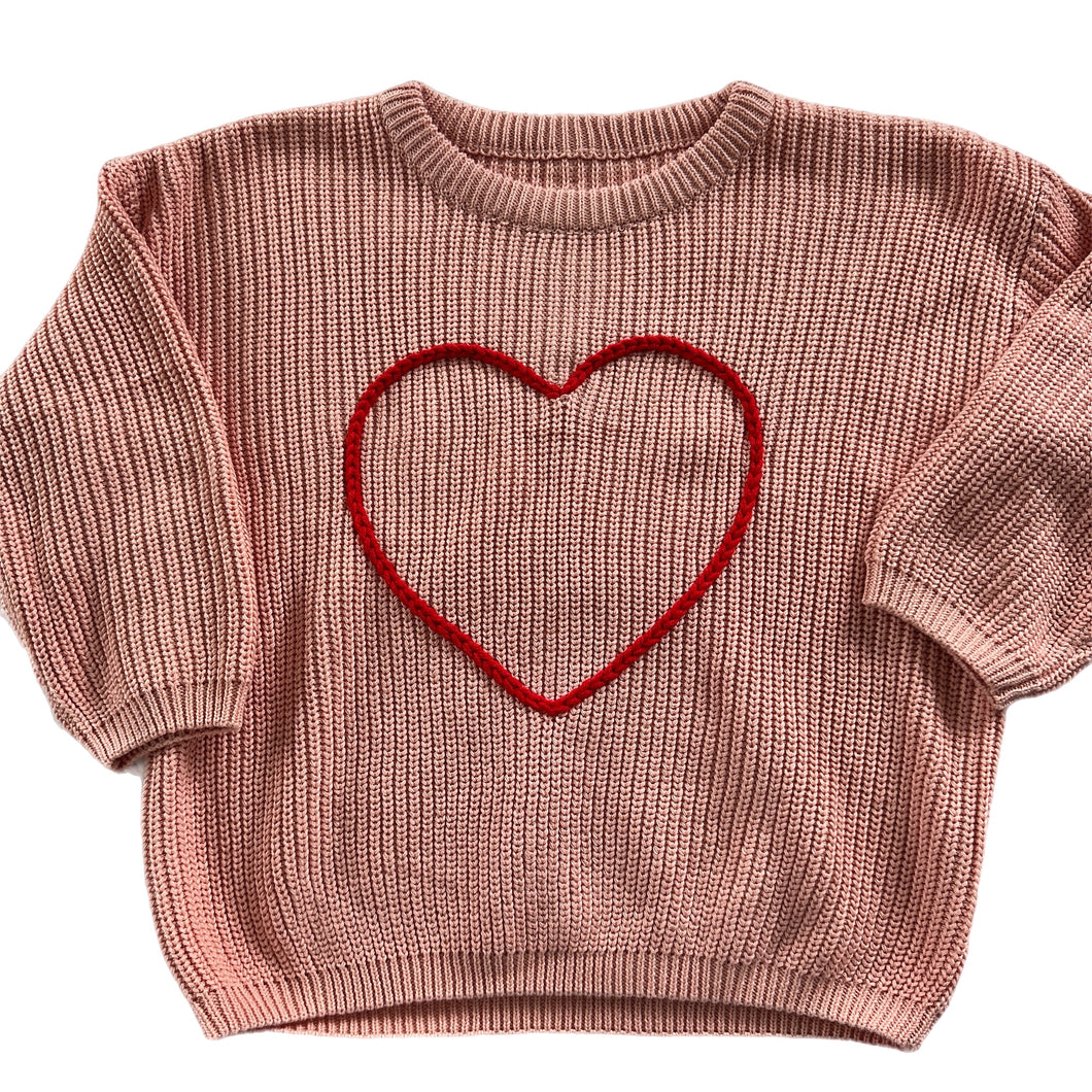 Love Heart Knit Crewneck