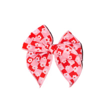 Load image into Gallery viewer, La La Love Valentine’s Serged Bows – Clip Hair Bows
