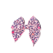 Load image into Gallery viewer, La La Love Valentine’s Serged Bows – Clip Hair Bows
