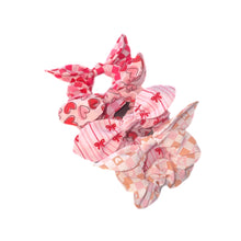 Load image into Gallery viewer, La La Love Valentine’s Scrunchie Bows – Pink &amp; Red Hair Scrunchies (One Size)
