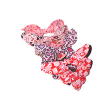 Load image into Gallery viewer, La La Love Valentine’s Scrunchie Bows – Pink &amp; Red Hair Scrunchies (One Size)
