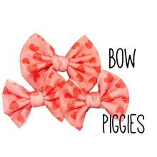 Load image into Gallery viewer, Love Pink &amp; Red Hearts Bow
