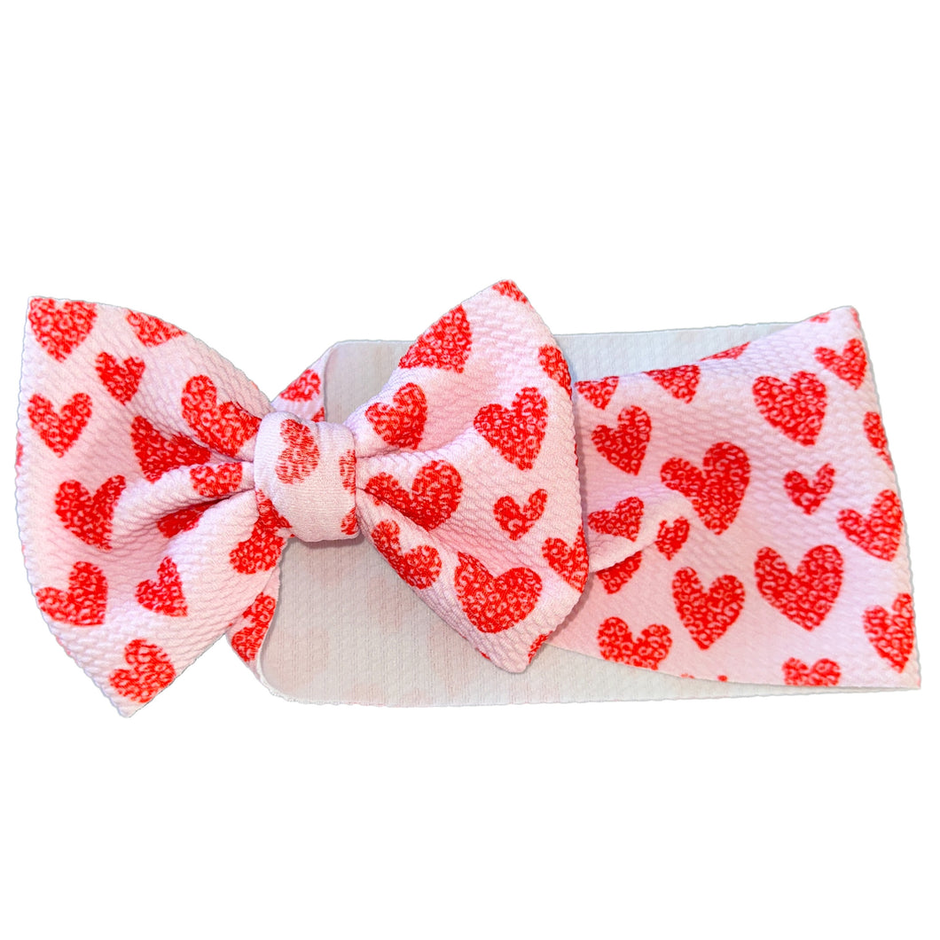 Love Spotted Hearts Bow