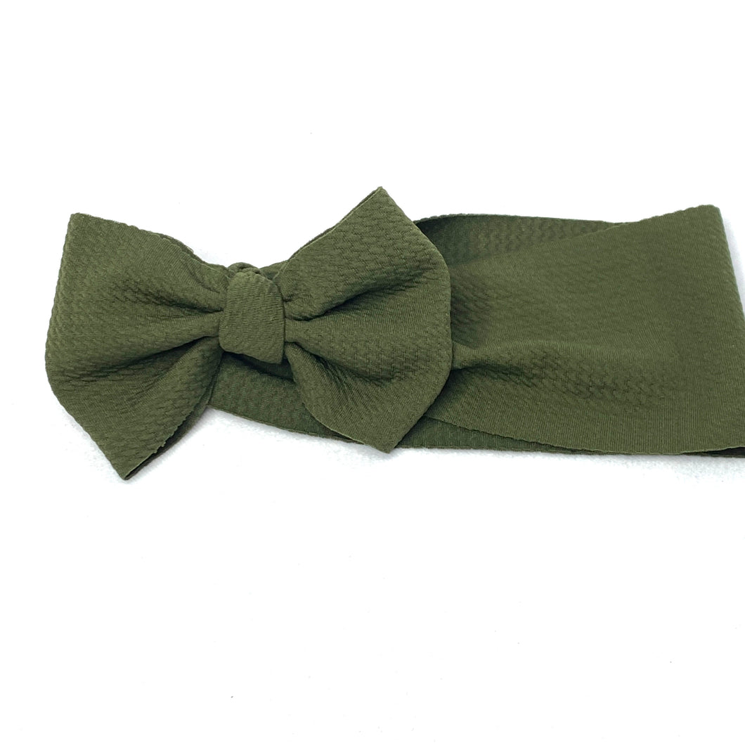 Olive Green Bow
