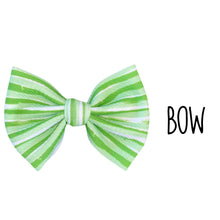 Load image into Gallery viewer, Lucky Green Stripes Bow
